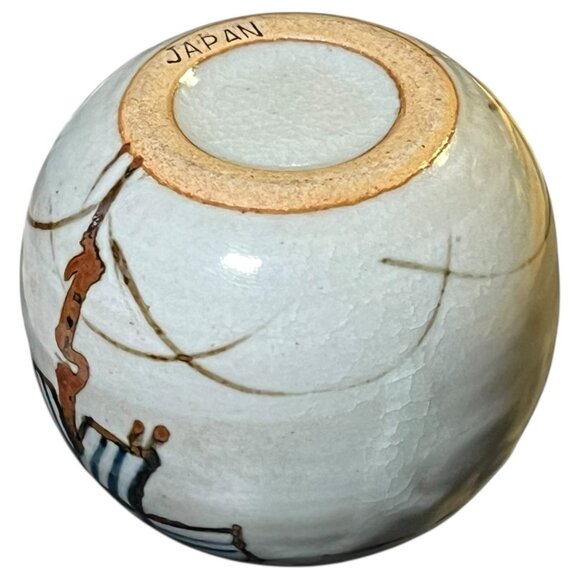 Otagiri Orb Bud Vase Japan Sphere Round 1980s Vintage Pottery Ceramic - Picture 15 of 16